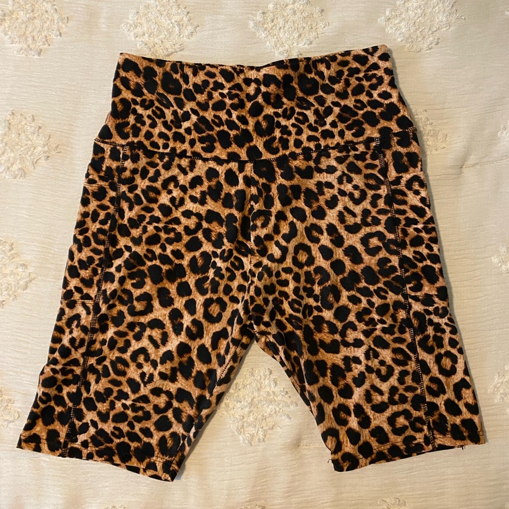 Women’s Leopard Print Biker Shorts
